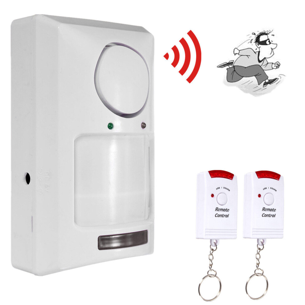 Wireless Motion Sensor Alarm Ir Infrared Detector 2 Remote Control 731943079692