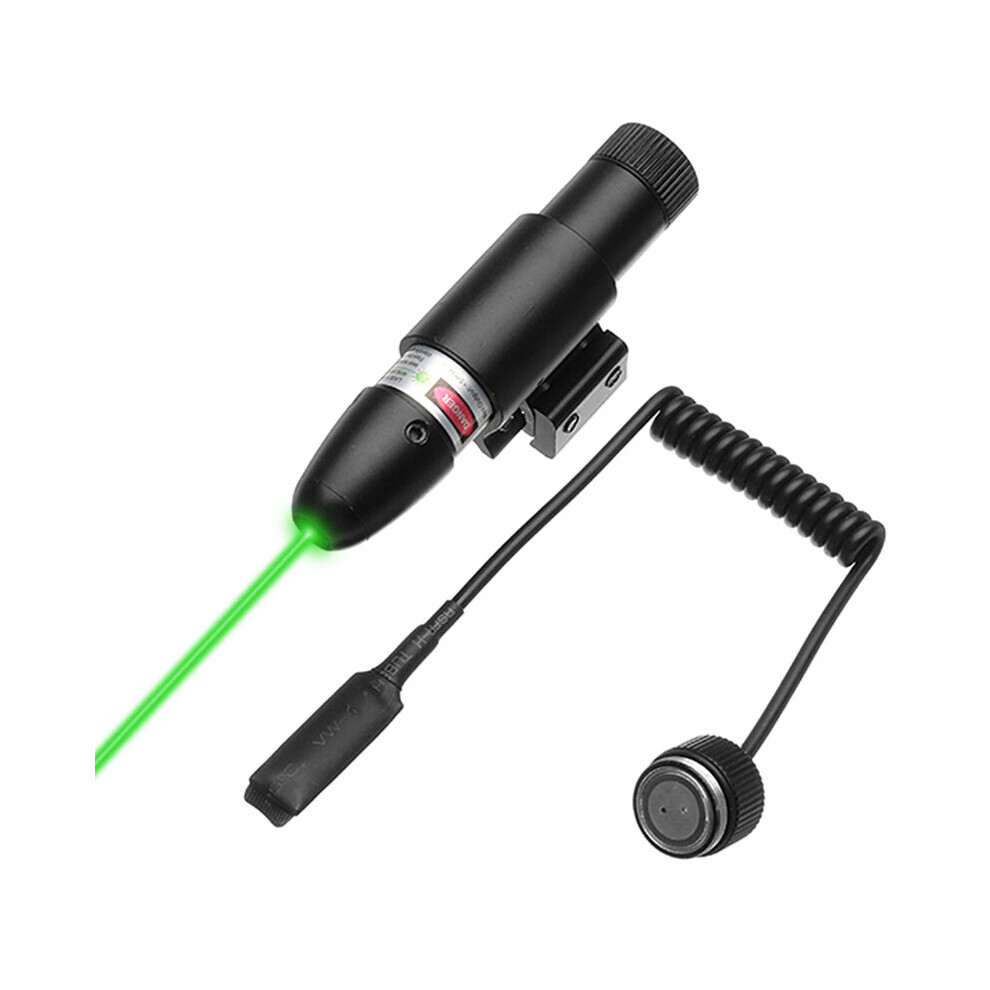 Green Laser Beam Dot Sight Scope Tactical Barrel Rail Mount with Remote Pressure Switch