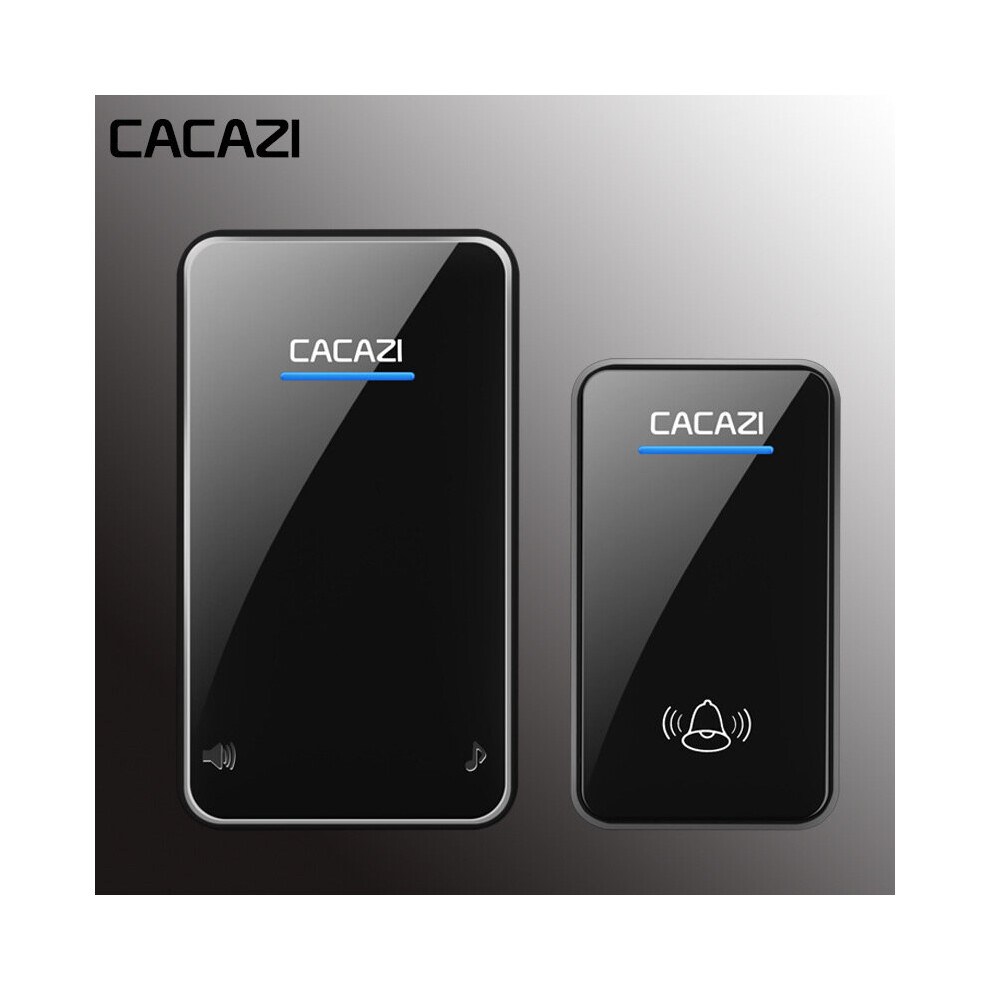 Cacazi A8 AC Wireless Doorbell Waterproof 300M Remote Long Range Door Bell 48 Rings 6 Volume Door Chime