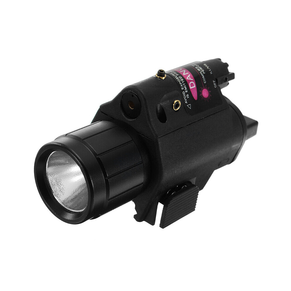 Red Laser Sight Dot Scope 3W LED Flashlight Combo Tactical Picatinny 20mm Rail Mount