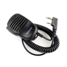 RETEVIS Microfono a filo PTT a 2 pin per Walkie Talkie per trasmettitore radio WOUXUN BAOFENG RETEVIS KENWOOD