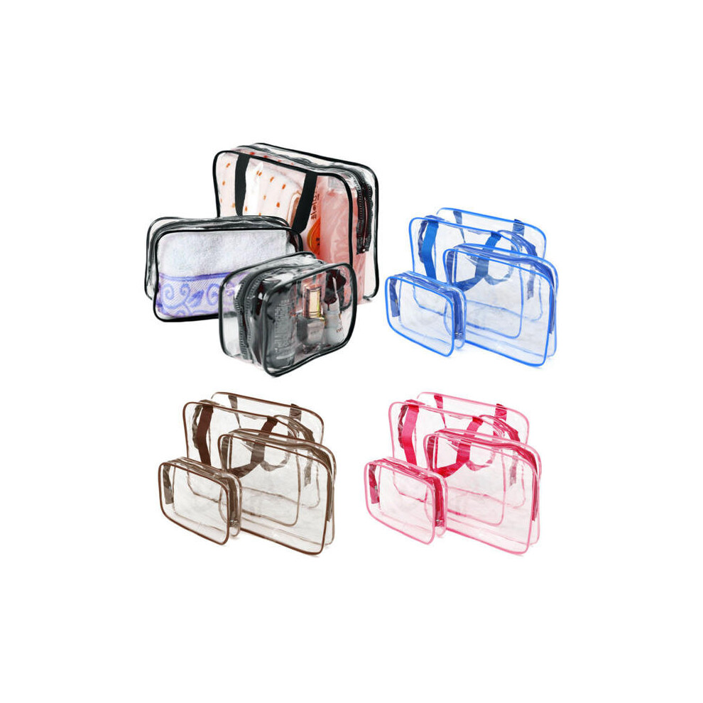 Portable Clear PVC Organizer Bags Makeup Travel Waterproof Toiletry