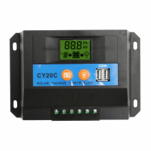 20A 12V/24V LCD Zonne - energie Laadregelaar Paneel Accu Regulator Met 2 USB Poorten