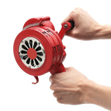 Handheld Luide Handcrank Handmatig Bediende Luchtalarm Draagbare Sirene Rood