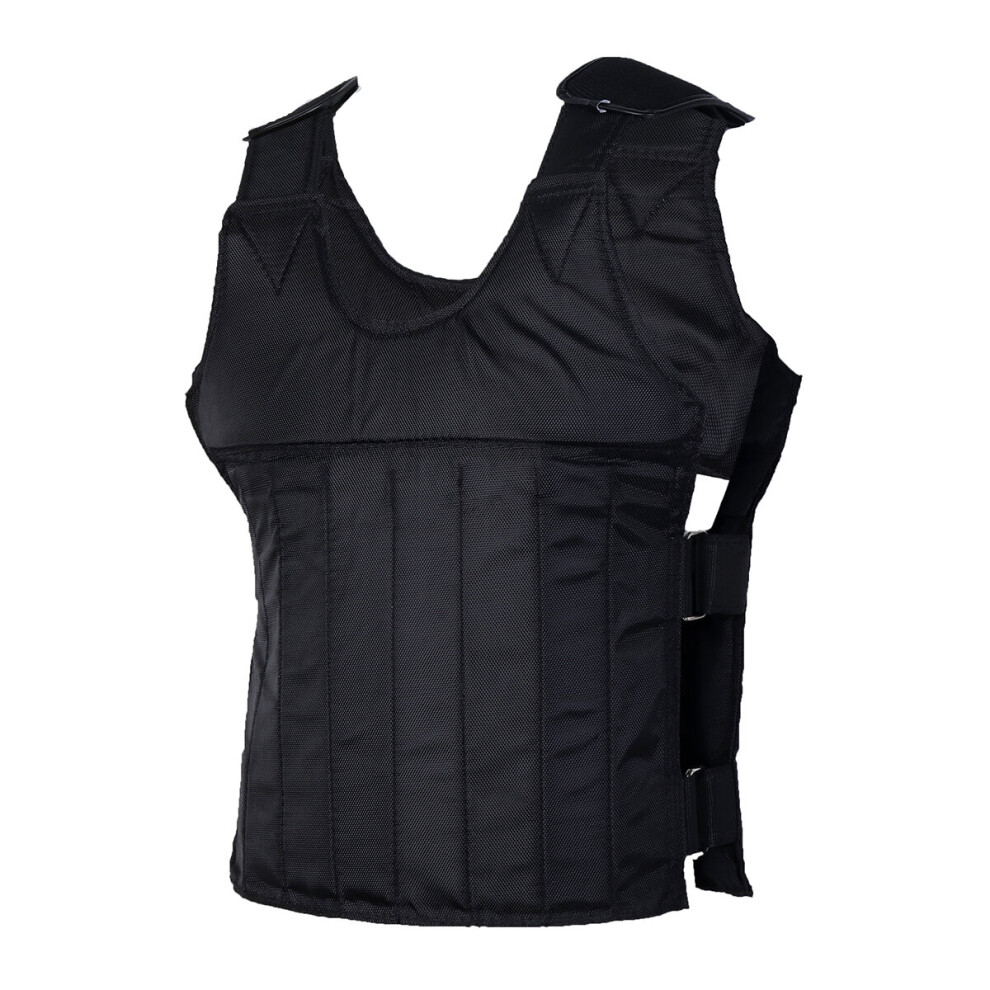 20Kg Max Adjustable Workout Weight Vest Oxford Sport Exercise Fitness Training Weighted Vest Black