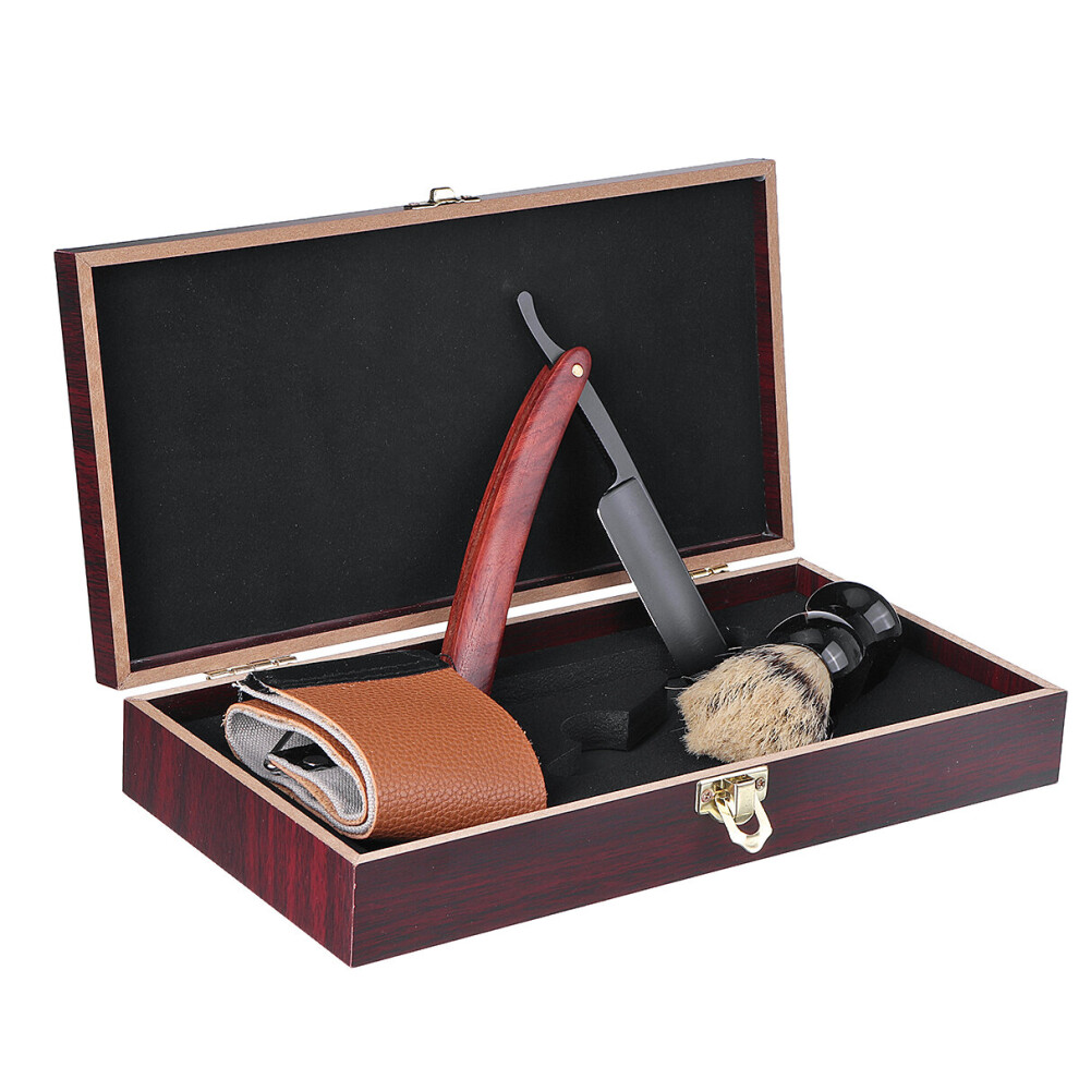 Classic Men's Vintage Shaving Wood Handle Straight Razor Folding Manual Shaver