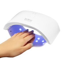 Lampada per unghie USB portable da 36W con 12 LED macchina asciugatrice bianca strumento per manicure curling per smalto gel UV da salone.