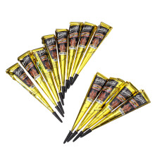 12pcs Black Disposable Tattoo Cream Mild No Stimulation Temporary Tattoo Paint Cream Long-Lasting Hand-Painted Face Body Art Paint Kit