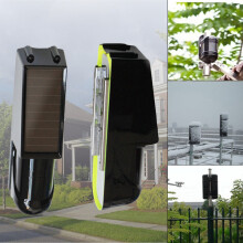 Sistema di allarme per la sicurezza domestica a due fasci infrarossi passivi fotoelettrici wireless a energia solare LED 433MHz