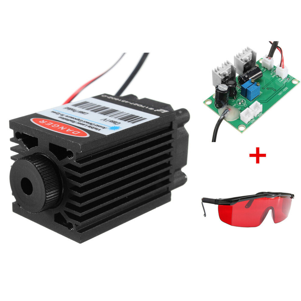 Focusable High Power 2.5W 450Nm Blue Laser Module Ttl 12V Carving Free Goggles 6901618304303