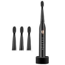 5 Modalità spazzolino electric ricaricabile USB impermeabile con 4 testine di ricambio