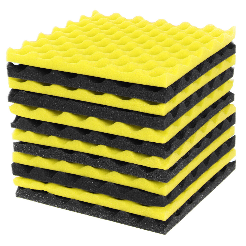 12Pcs Acoustic Soundproofing Studio Foam Tiles Sound-Proof Foam Tile Acoustic Studio Wedge Board Set 6900071344987