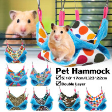 Hamster domestico uccelli amaca a doppio strato letto sospeso per scoiattoli casa carina letto sospeso in mezzanino.