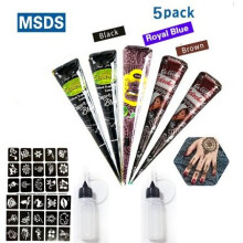 Henna Tattoo Creme Einweg Mild Nicht reizend Temporäre Haltbare Tattoo Creme Hand Gesicht Körper Malset