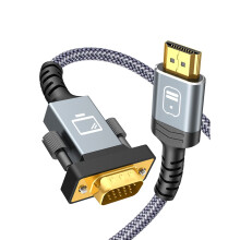 HDMI to VGA 1.8M, HDMI to VGA cable, (1080P 60Hz) one-way 15-pin cable