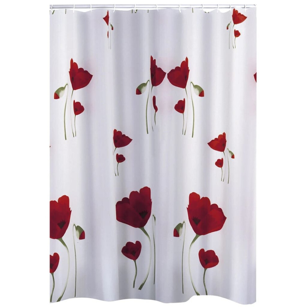 RIDDER Shower Curtain Mohn 180x200cm Waterproof Bathroom Bath Shade Blind