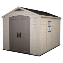 Keter Garden Shed Factor 811 Beige Log Timber Cabin Storage Shed Garage House