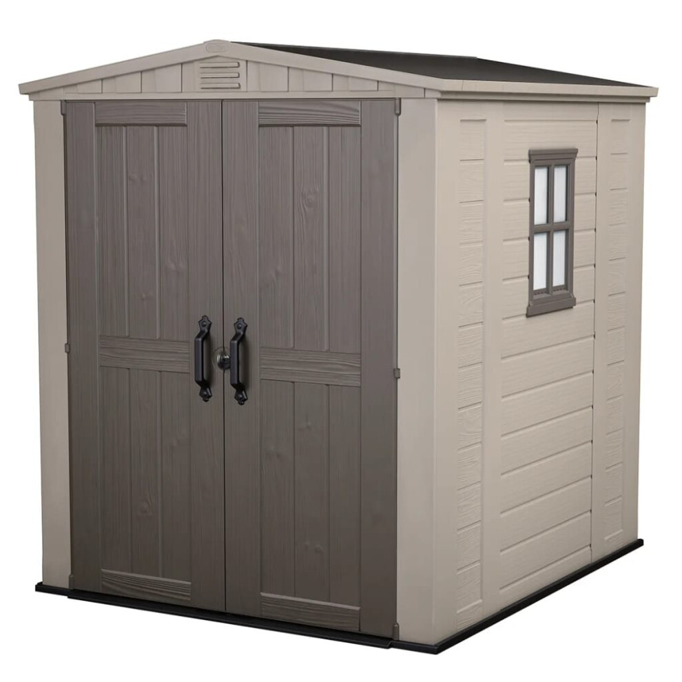 Keter Garden Shed Factor 88 Beige Log Timber Cabin Storage Shed Garage House