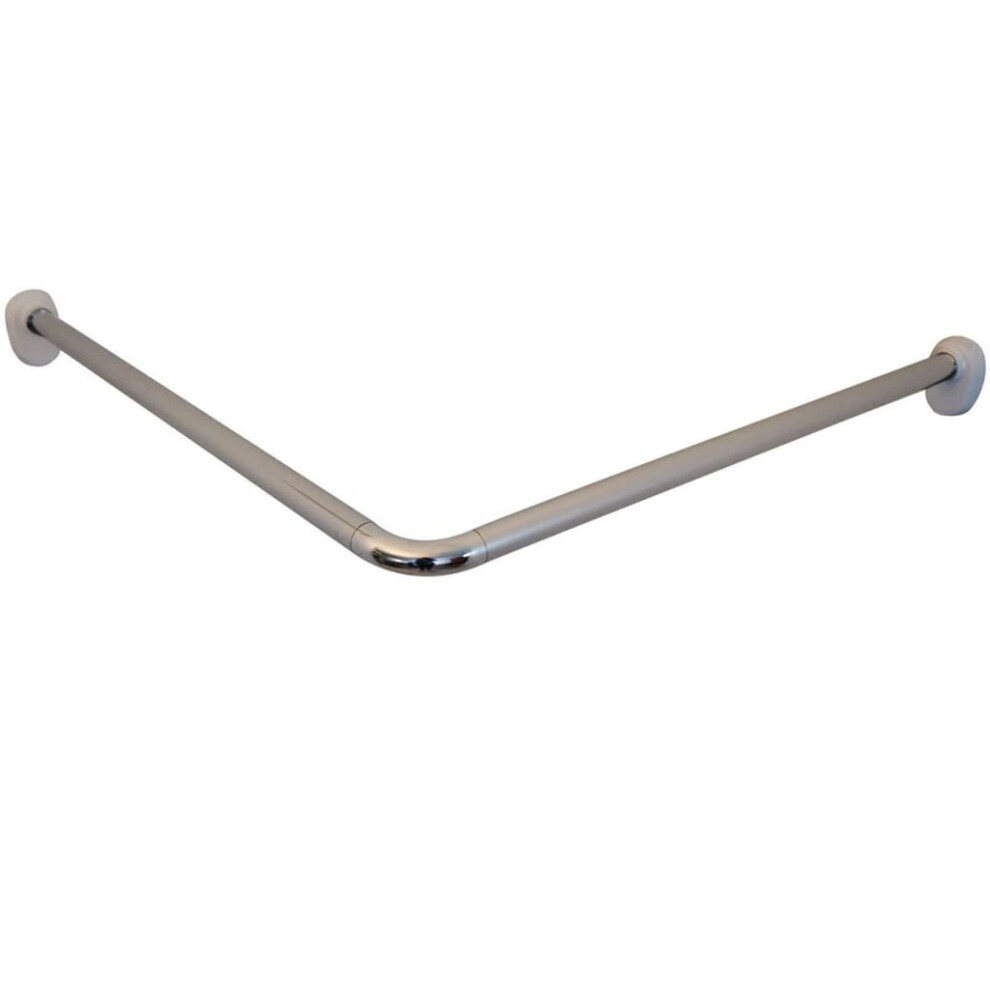 RIDDER Universal Corner Shower Curtain Rod 25mm Chrome Bathroom Rail Bar 59500