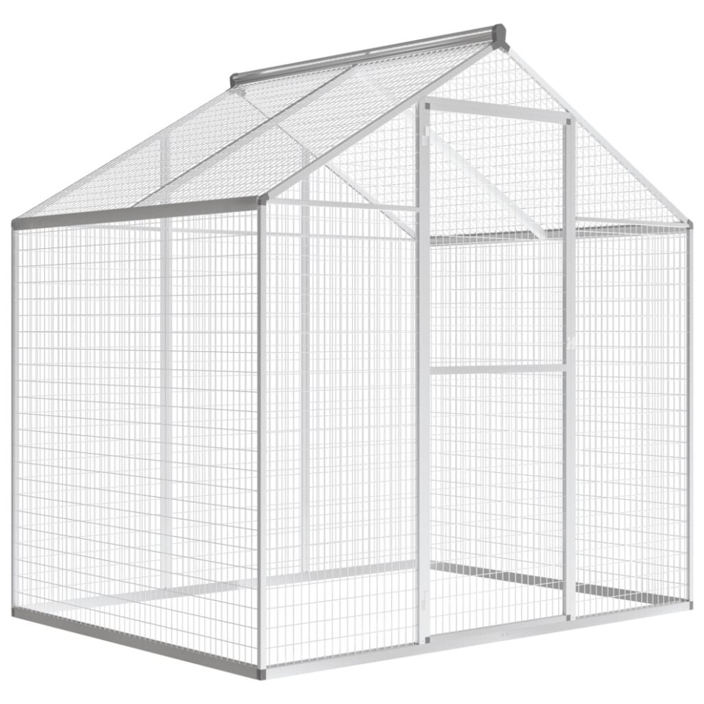 vidaXL Outdoor Aviary Aluminium 178x122x194cm Bird Cage House Garden Habitat