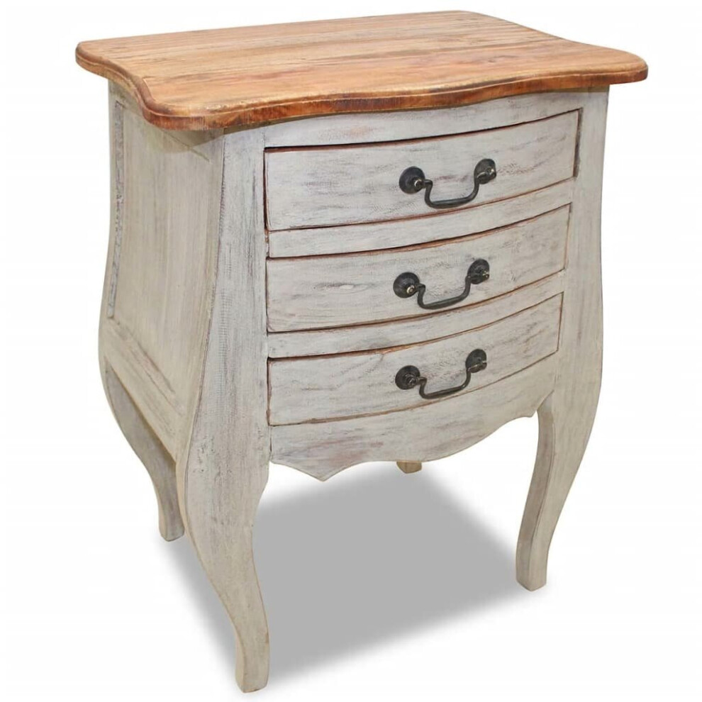 vidaXL Solid Wood Bedside Cabinet Reclaimed 48x35x64 Cm Sideboard Nightstand