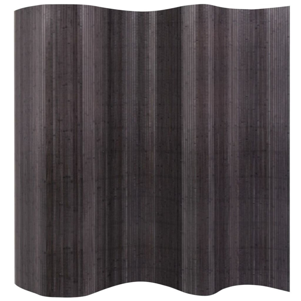 Vidaxl Room Divider Bamboo Grey 250X165 Cm Room Partition Panel Screen Home