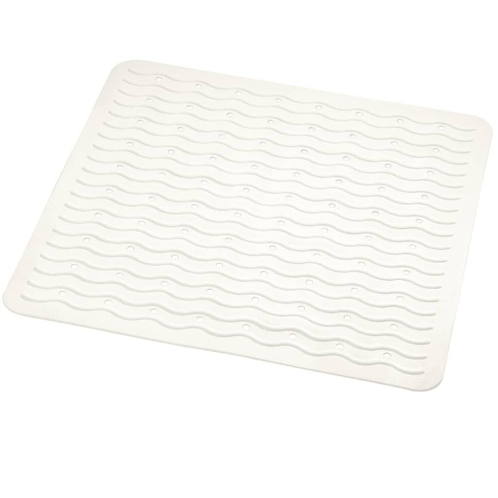 RIDDER Non-Slip Shower Mat Playa 54x54cm White Bathroom Suction Carpet 68401