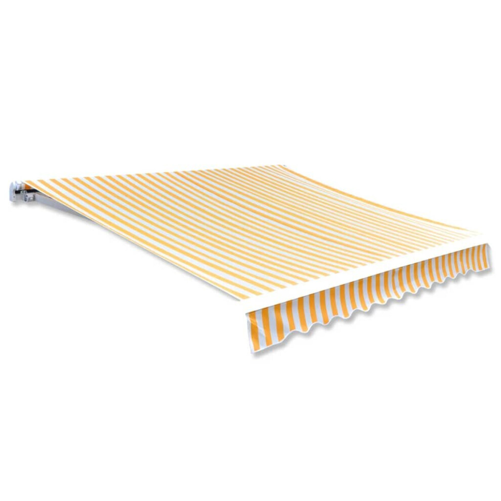 Vidaxl Awning Top Sunshade Canvas Orange And White 450X300 Cm Awning Canvas