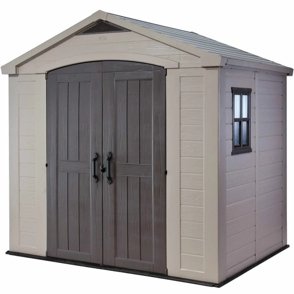 Keter Garden Shed Factor 86 Beige Log Timber Cabin Storage Shed Garage House