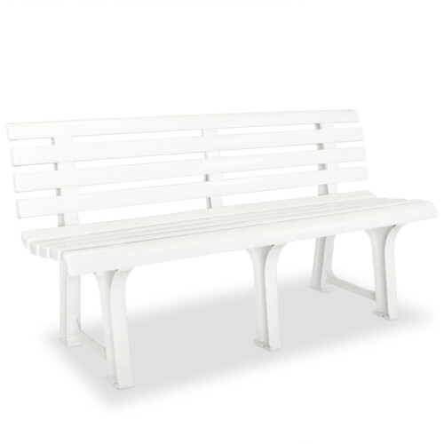 VidaXL vidaXL Gartenbank 145,5 cm Kunststoff Weiß