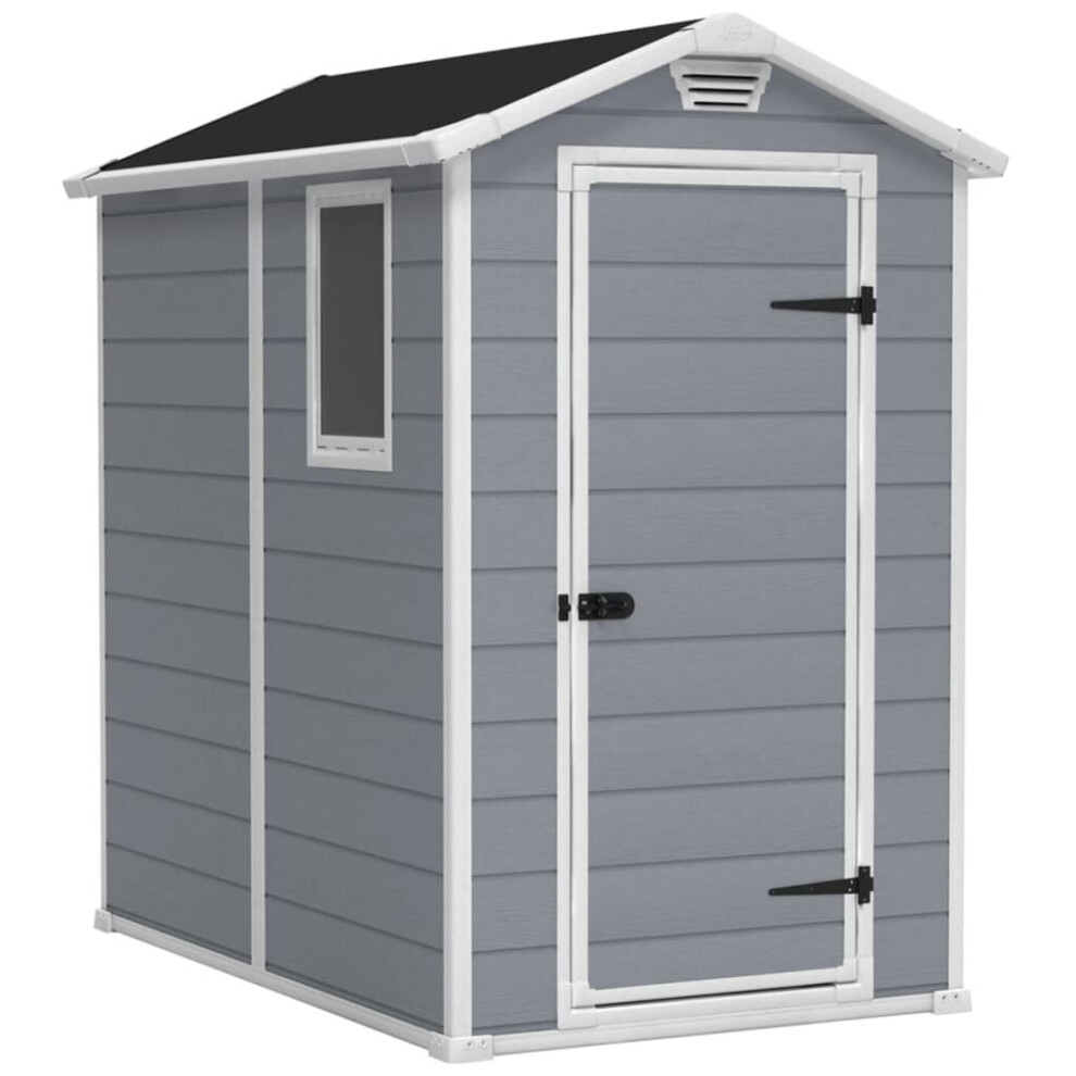 Keter Garden Shed Manor 46 Grey Outdoor Log Timber Cabin Firewood Storage Shed on OnBuy