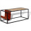 VidaXL vidaXL Coffee Couch End Side Accent Table with Genuine Leather Magazine Holder 1