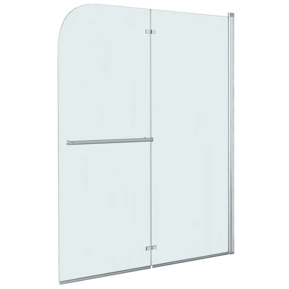 Vidaxl Folding Shower Enclosure 2 Panels Esg 120X140cm Bathtub Wall Screen