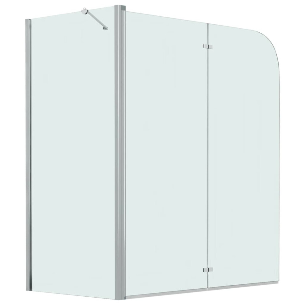 vidaXL Bi-Folding Shower Enclosure ESG 120x68x130cm Bathtub Wall Screen Cabin