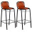 VidaXL vidaXL 2x Bar Stools Genuine Leather Kitchen Counter Seat Chair Furniture 1