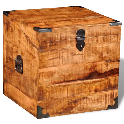 VidaXL Rough Mango Wood Storage Chests Boxes Cases Trunks for Toys/Crafts/Tools