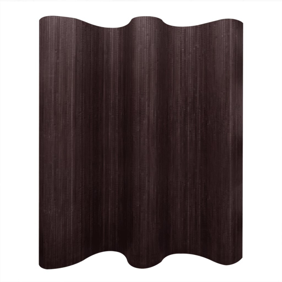 vidaXL Indoor Room Divider Panel Screen Partition Bamboo Dark Brown 250x165 cm