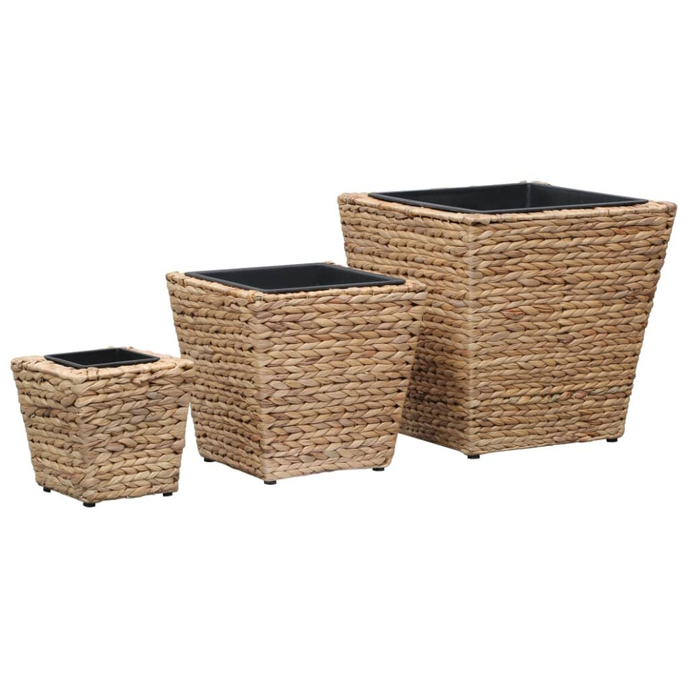 vidaXL Raised Beds Planter Flower Box Pot Living Room 3 pcs Water Hyacinth