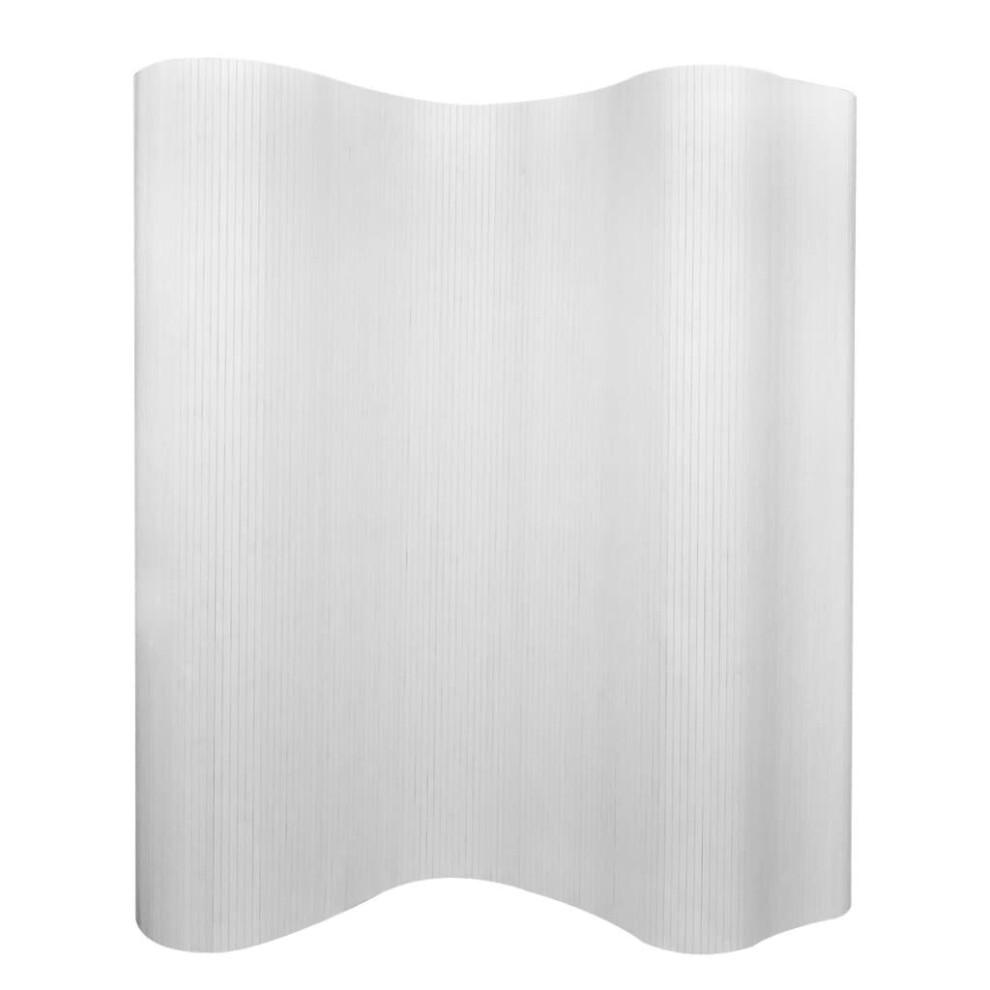 vidaXL Room Divider Bamboo White 250x165cm Indoor Wall Panel Screen Partition