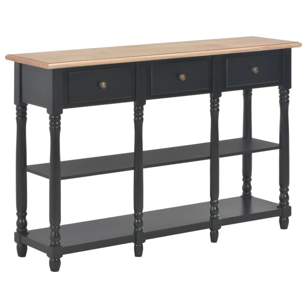 vidaXL Console Table Black 120cm MDF Sideboard Side Cabinet Telephone Stand