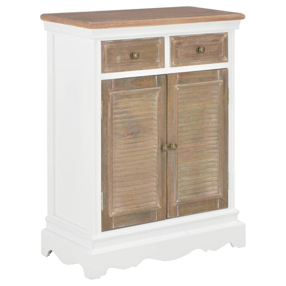 vidaXL Solid Wood Sideboard White 60cm Landhouse Style Cabinets Organiser