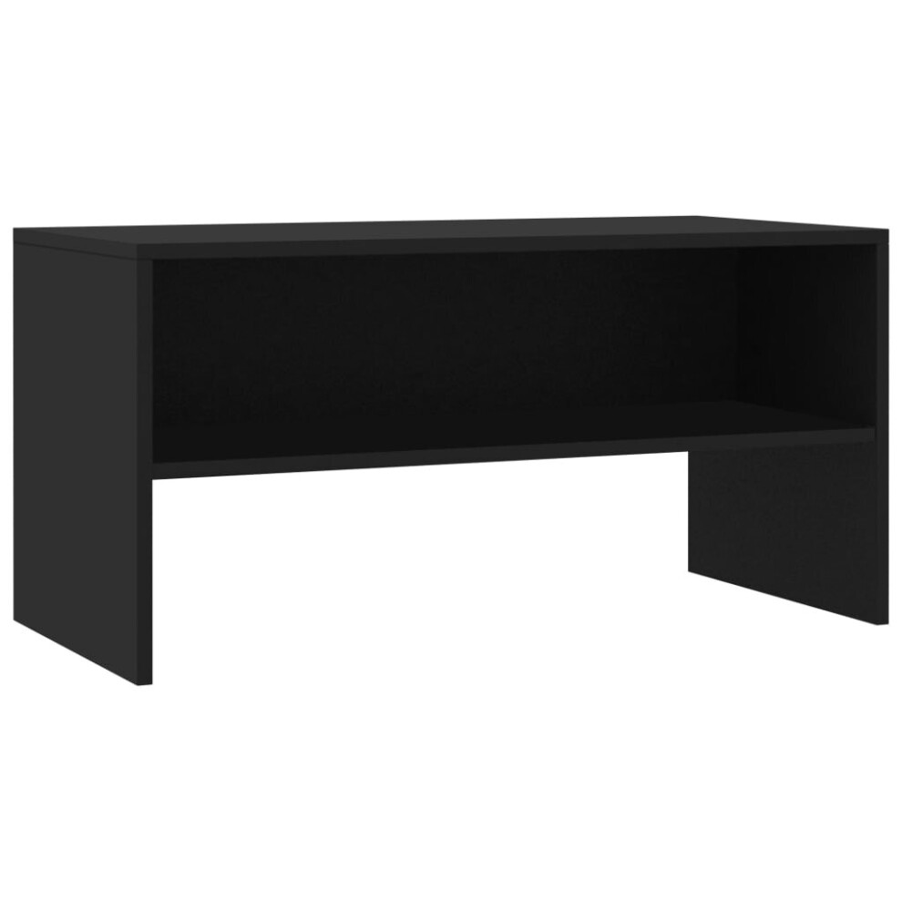 vidaXL TV Cabinet Black Engineered Wood TV Stand Sideboard Furniture Unit