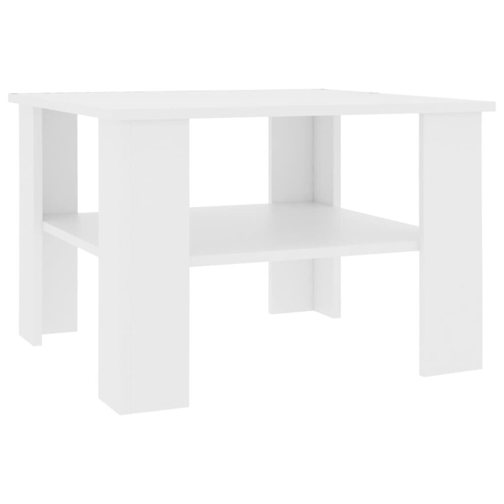 vidaXL Coffee Table White Engineered Wood Couch Side Dining Telephone Table