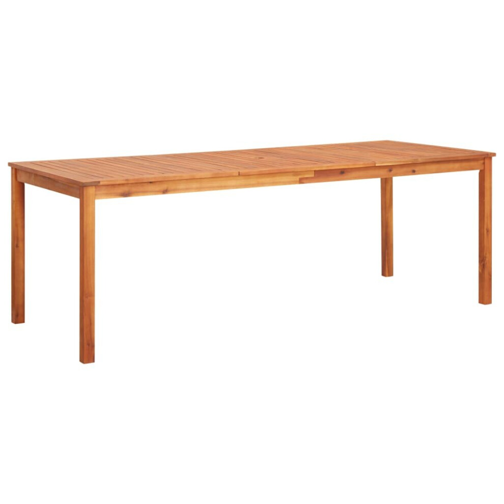 vidaXL Solid Acacia Wood Garden Table 215cm Outdoor Garden Wooden Table Patio