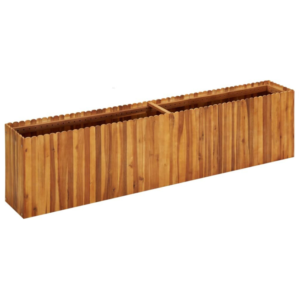 Vidaxl Solid Acacia Wood Garden Raised Bed Outdoor Flower Herb Pot Container