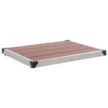 vidaXL Outdoor Shower Tray WPC Stainless Steel Brown Garden Receptor Base