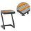 VidaXL vidaXL Solid Teak Wood Coffee Table Z Leg Transparent Polyresin Side Table 1