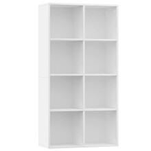 vidaXL bogreol, hvid, 66x30x130 cm, træbaseret materiale