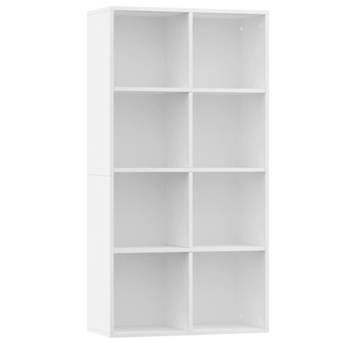 vidaXL Book Cabinet/Sideboard White Engineered Wood Bookshelf Book ...