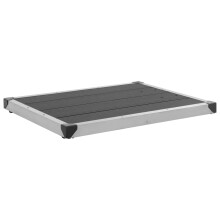 vidaXL Outdoor Shower Tray WPC Stainless Steel 80x62cm Grey Bath Receptor